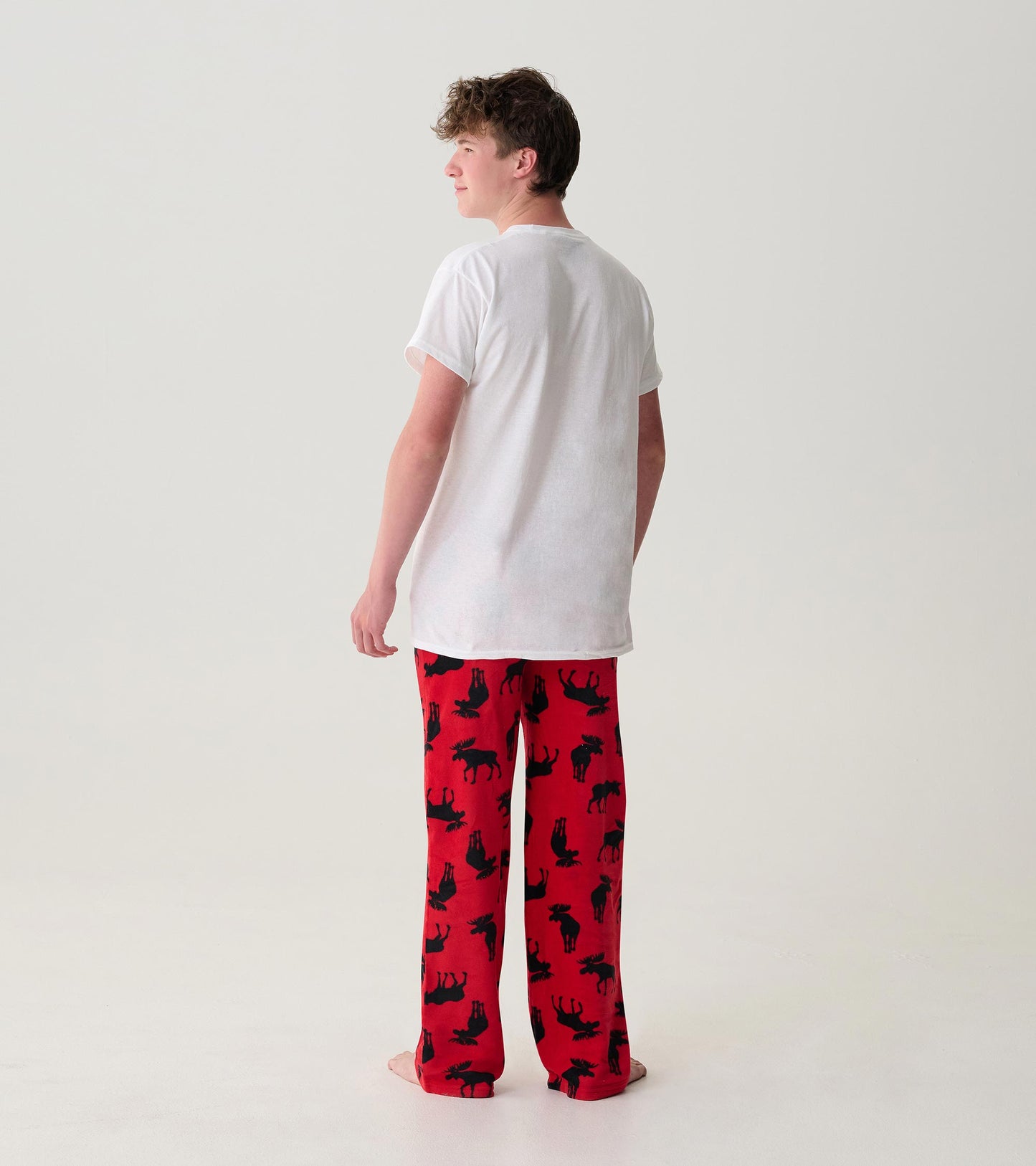 Teen Moose on Red Polar Pants