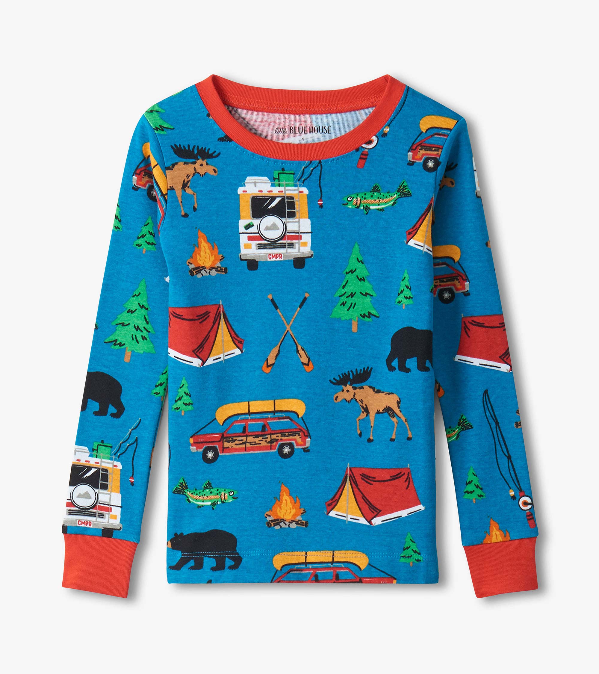 Kids Retro Camping Pajama Set