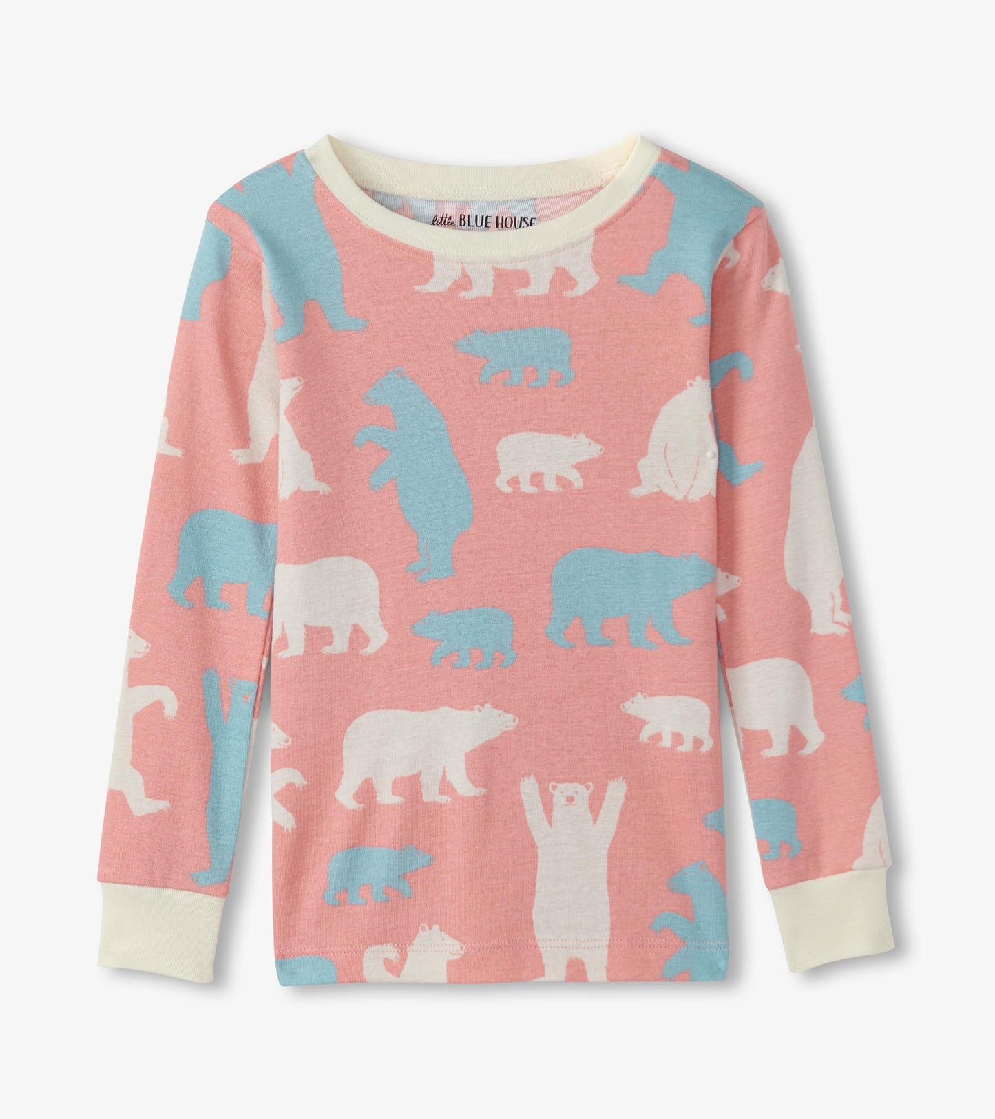 Kids Pink Polar Bears Pajama Set