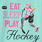 Kids Pink Eat Sleep Hockey Pajama Set