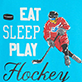 Kids Blue Eat Sleep Hockey Pajama Set
