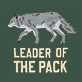 View Boys Leader Northern Wilderness Pajama Set - Gray wolf above the words "LEADER OF THE PACK