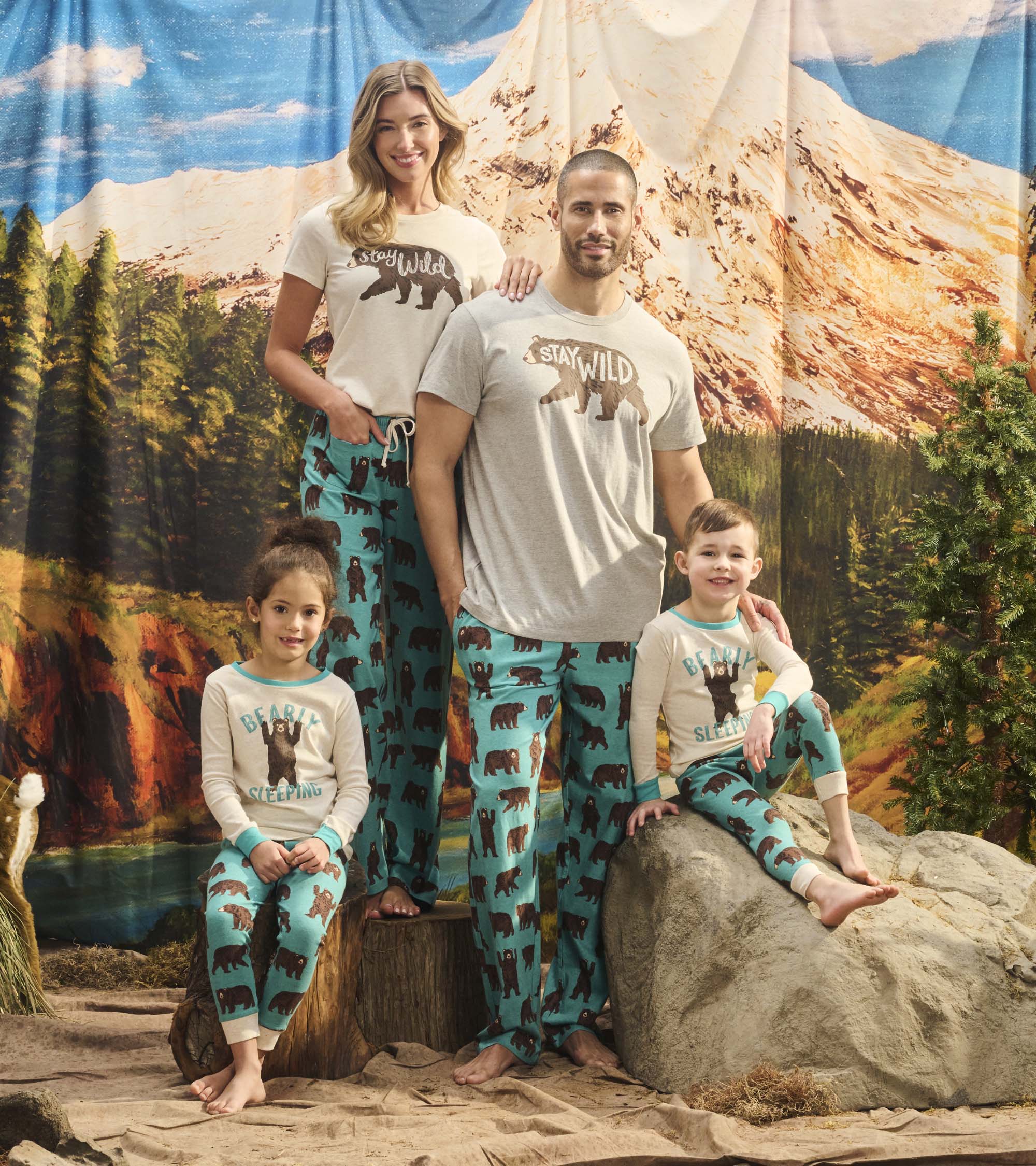 Kids Brown Bears Pajama Set