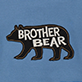 View Boys Brother Bear Pajama Set - Brown bear with the words "BROTHER BEAR" on a blue background