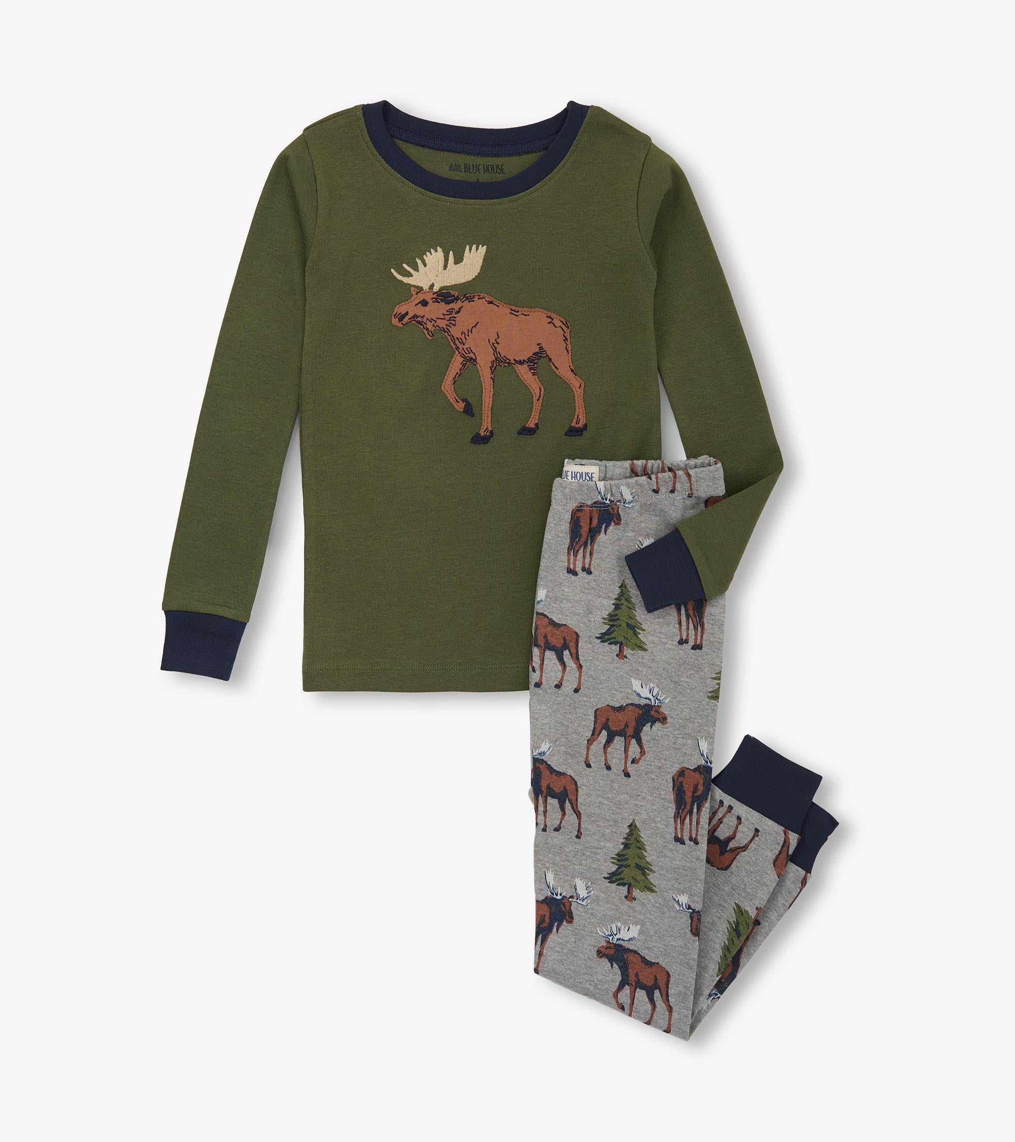 Boys Wild Moose Pajama Set