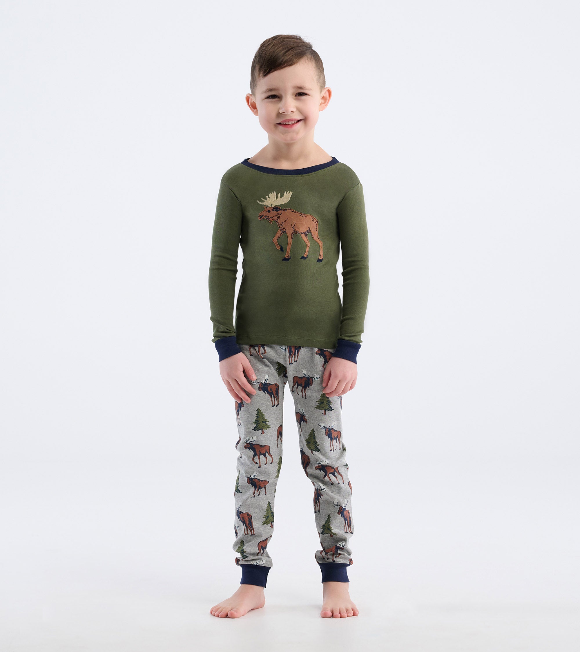 Boys Wild Moose Pajama Set