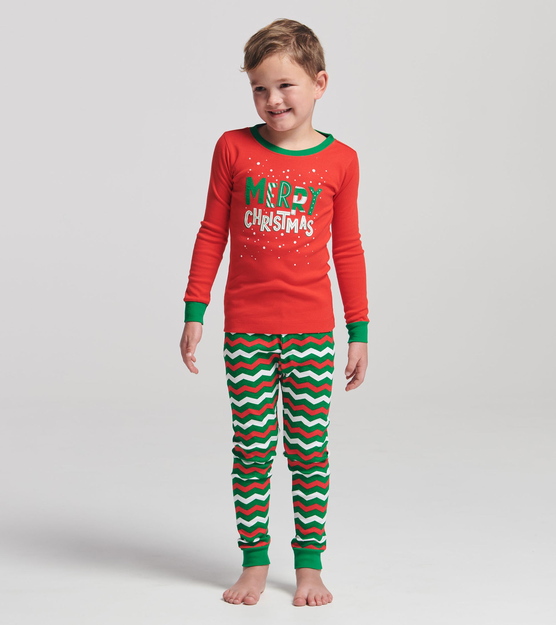 Kids Merry Christmas Pajama Set - Main Image