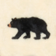 View Black Bears on Natural Adult Fleece Robe - Black bear silhouette