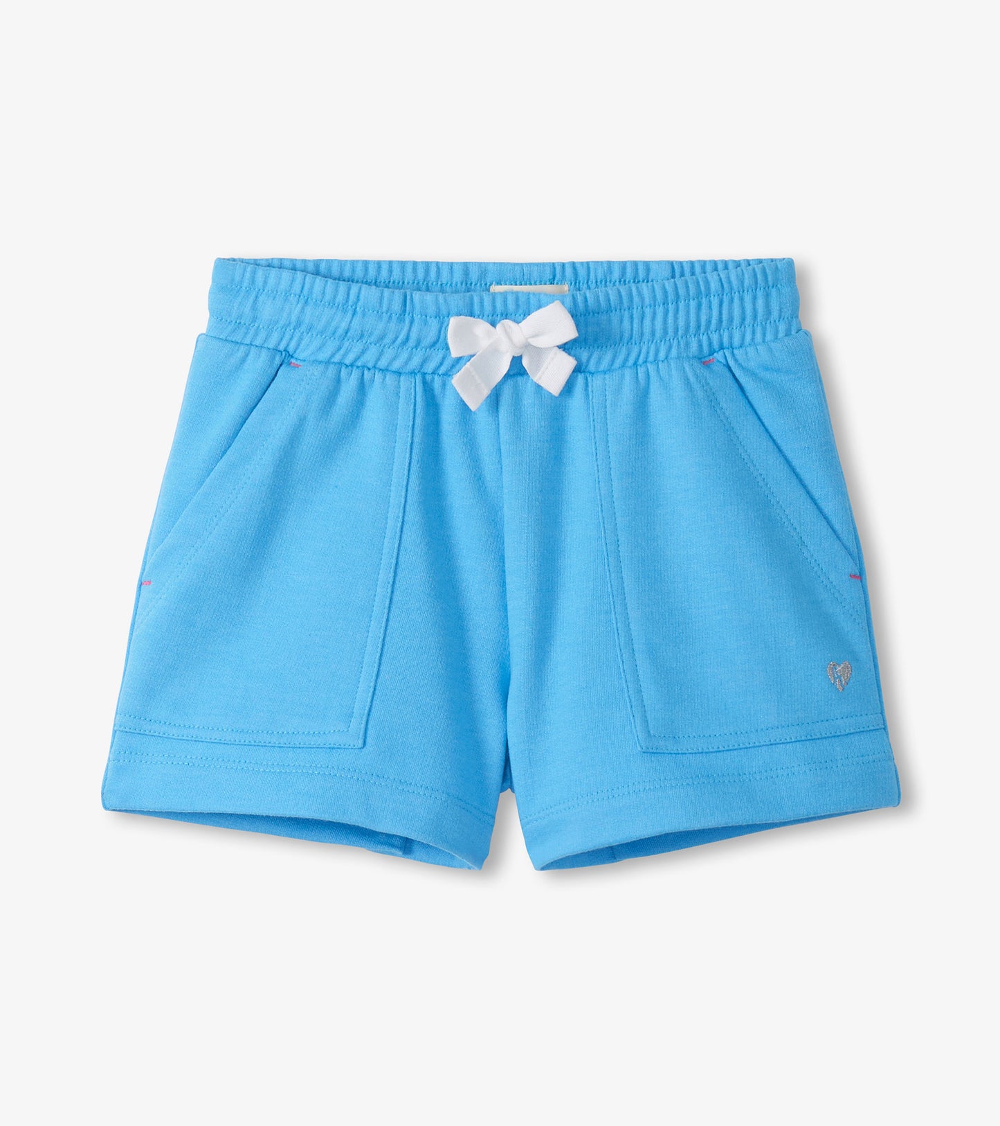 Girls Baby Blue Easy Basic Shorts