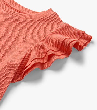 Girls Coral Fusion Ruffle Sleeve Tank