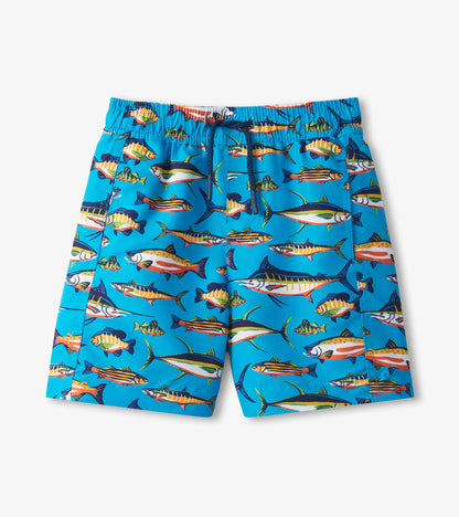 Boys Lots Of Fish Swim Trunks