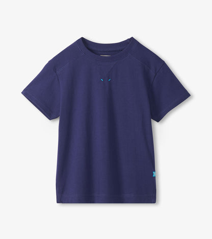 Boys Patriot Blue Drop Shoulder T-Shirt