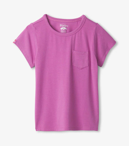 Girls Purple Bamboo Tee