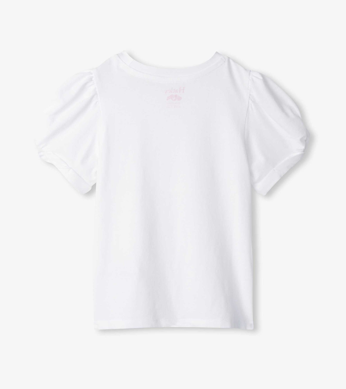 Girls White Twisted Sleeve Tee