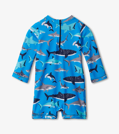 Baby Boys Shark School One-Piece Rashguard