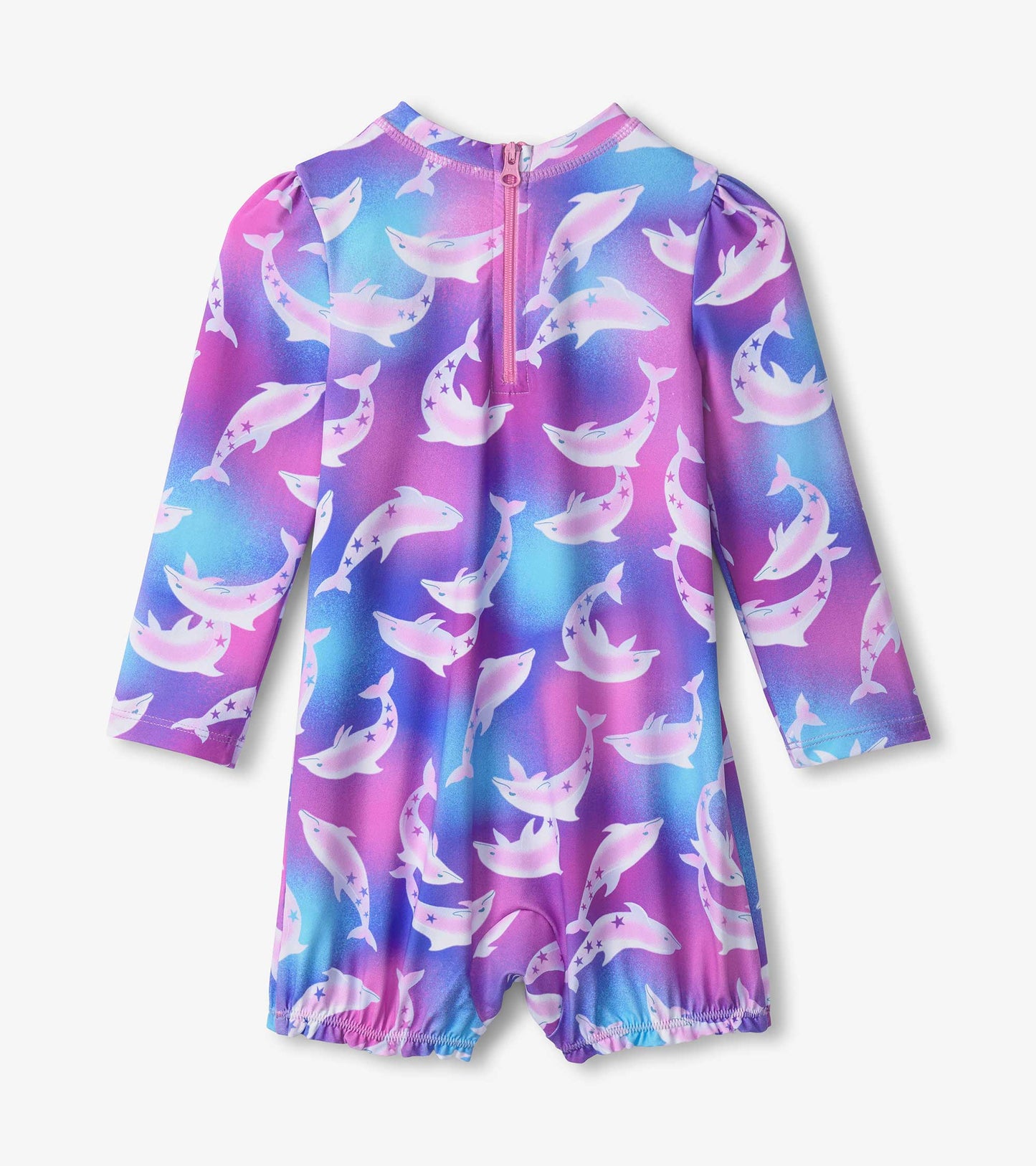 Baby Girls Airbrush Dolphins Rashguard Swimsuit