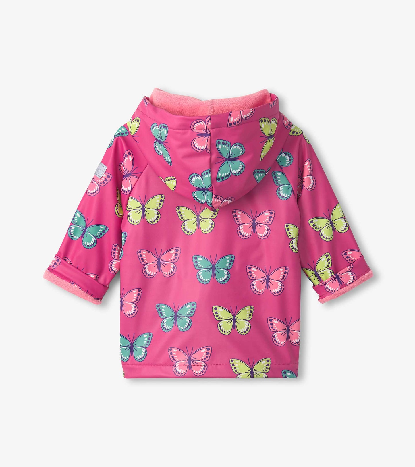 Toddler Girls Bold Butterflies Button-Up Rain Jacket