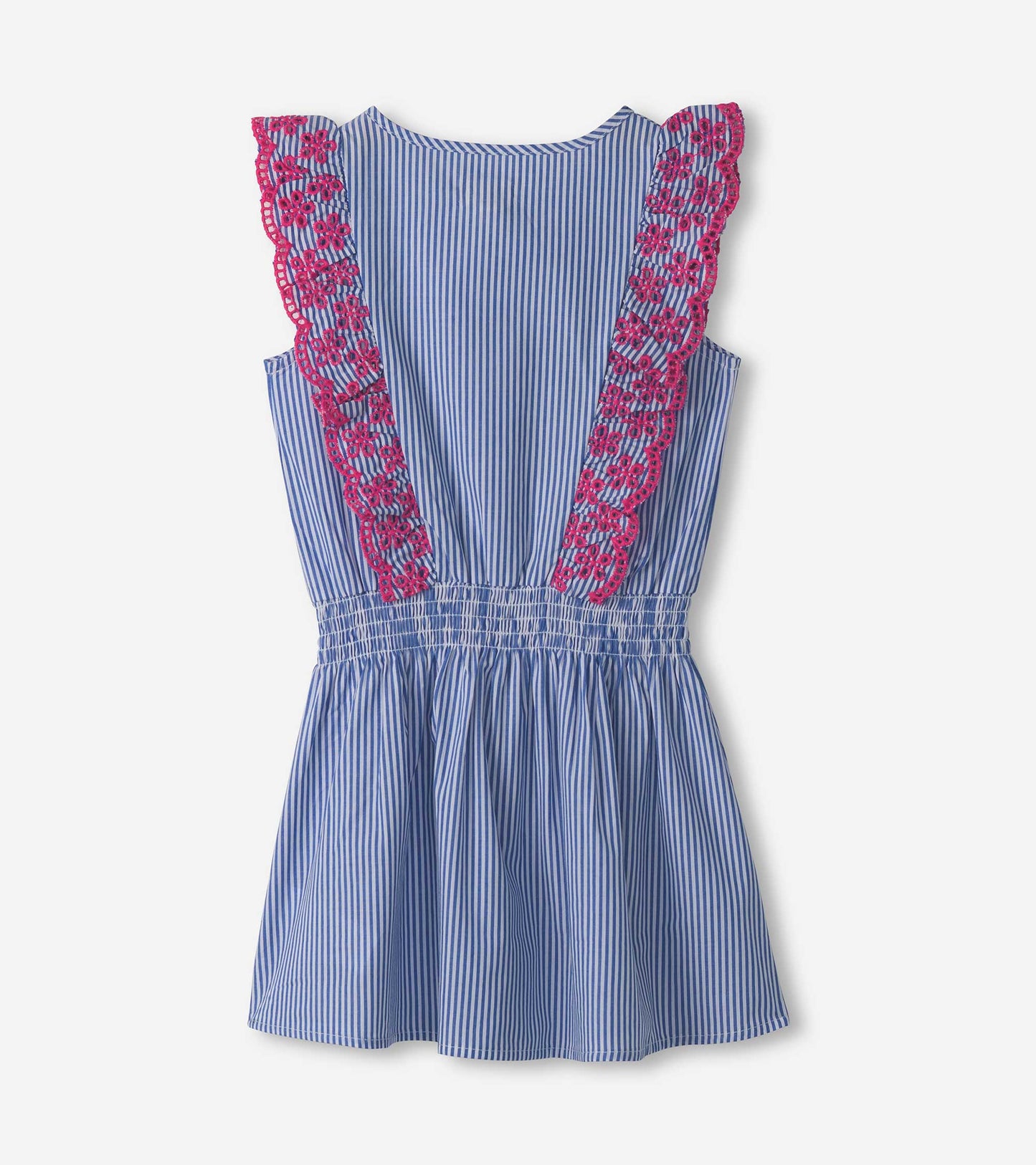Girls Pinstripe Ruffle Dress Girls Pinstripe Ruffle Dress