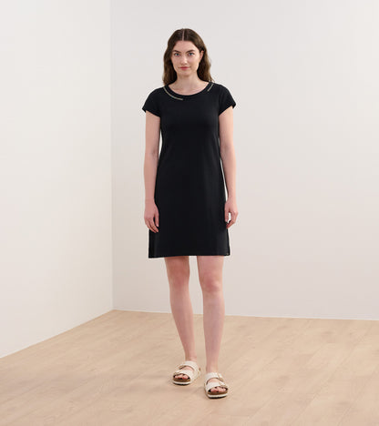 Brooke Dress - Black French Terry