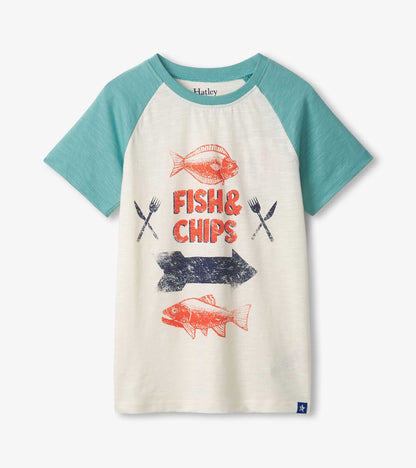 Boys Fish & Chips Raglan T-Shirt