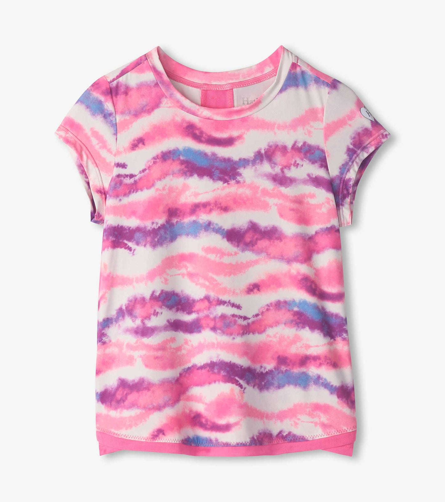 Girls Candy Ombre Mesh Trim T-Shirt