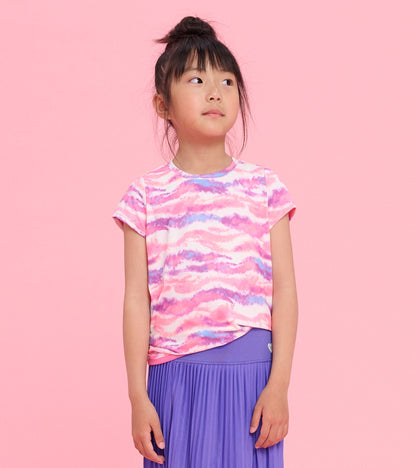 Girls Candy Ombre Mesh Trim T-Shirt