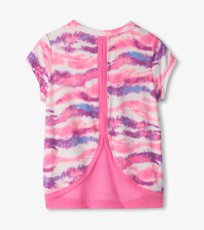 Girls Candy Ombre Mesh Trim T-Shirt