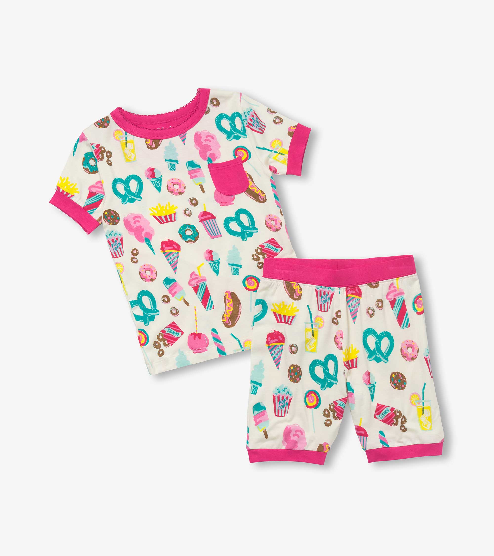 その他 PERTHSANTA DOMIIA PAJAMAS (Size 1) Girls Carnival Treats Bamboo Short Pajama Set