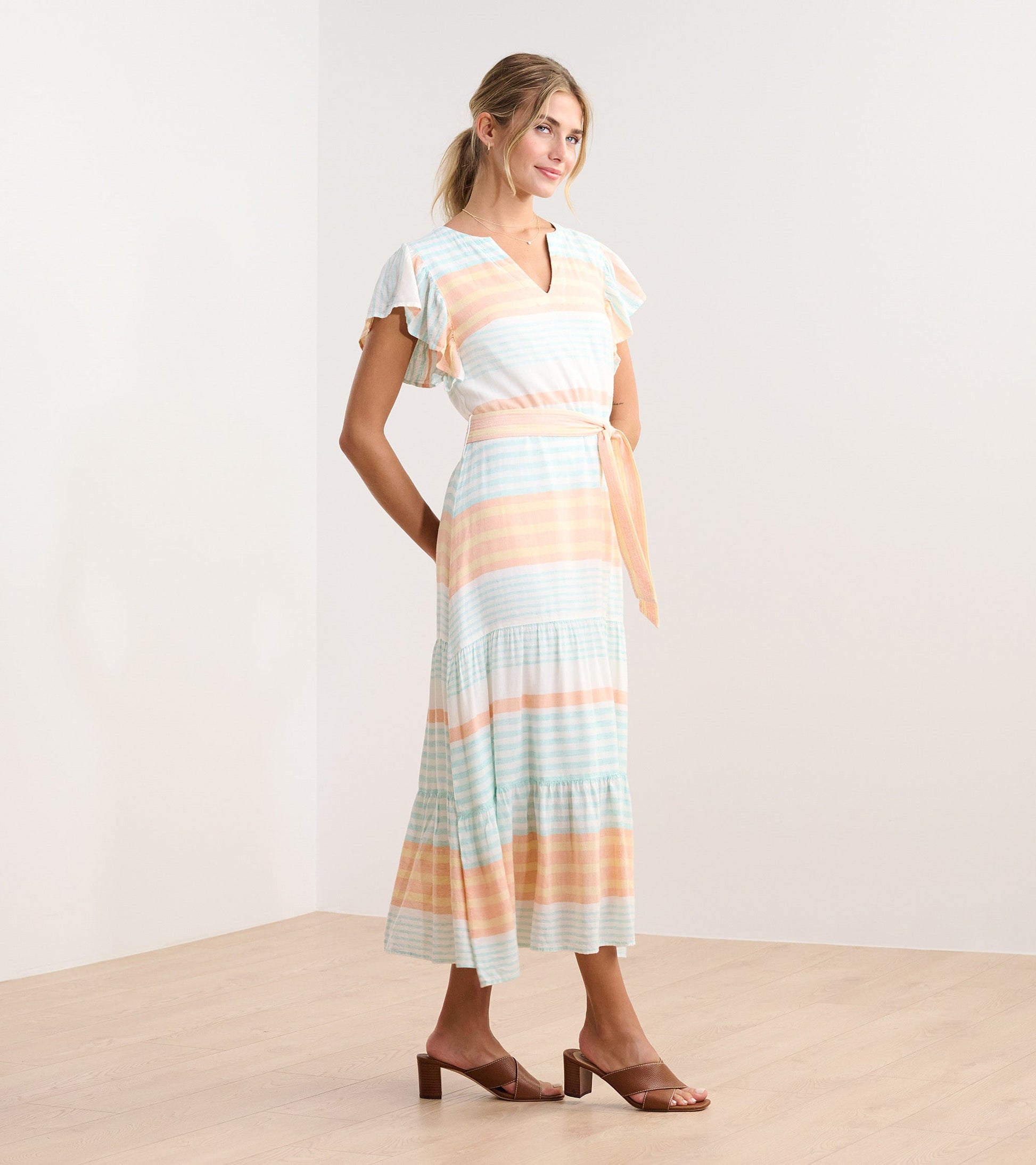 pastel stripe maxi dress Mariana Stripe Maxi Dress