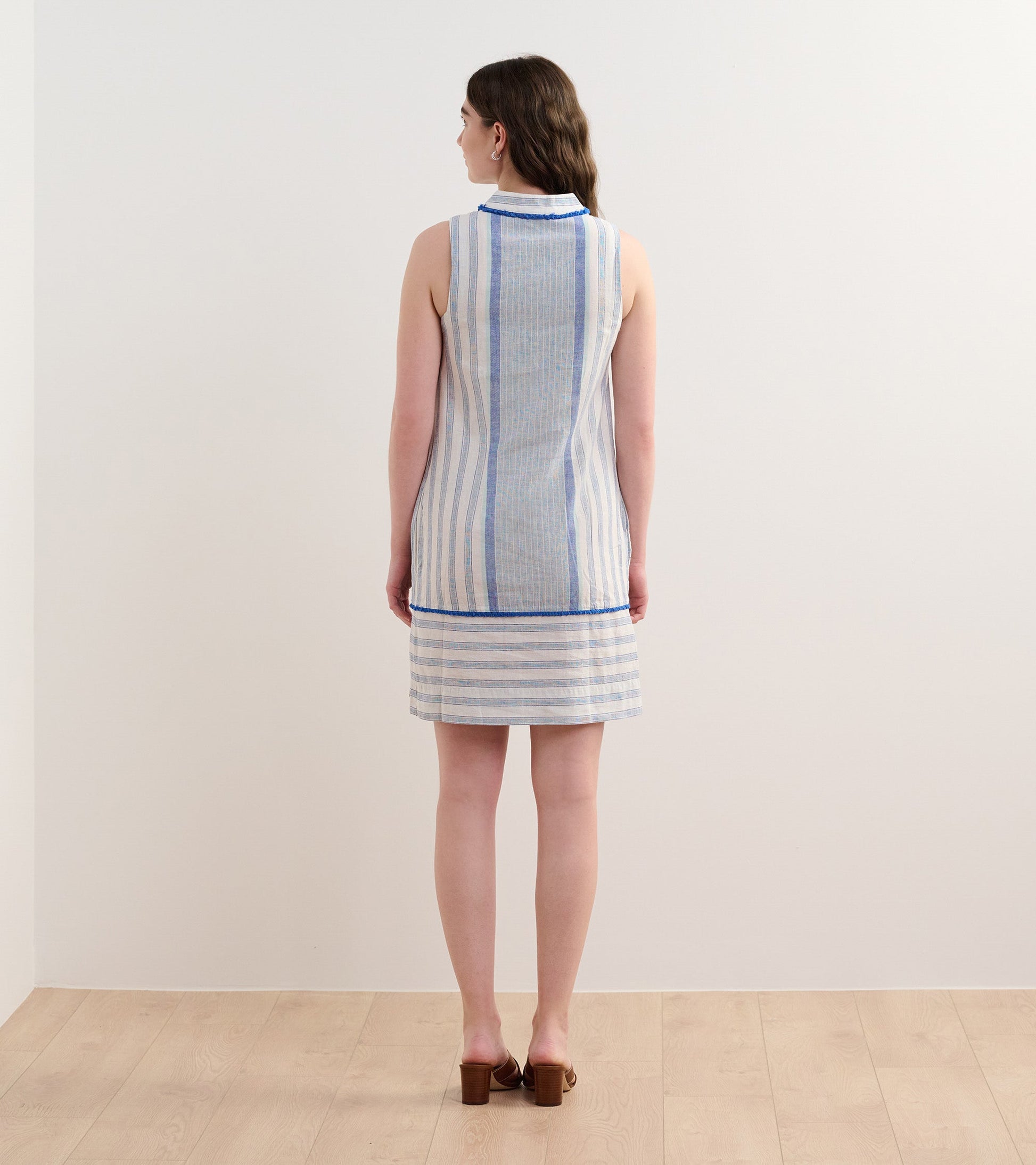 Marin Shift Dress - Blue Stripes L Marin Shift Dress - Blue Stripes L
