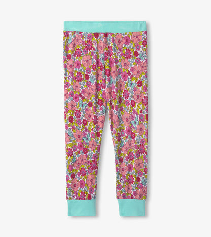 Girls Groovy Flowers Bamboo Pajama Set