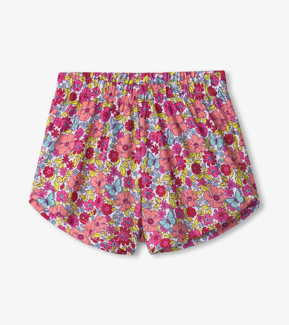 Girls Groovy Flowers Tee and Shorts Pajama Set