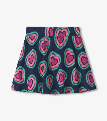 Girls Glowing Hearts Floaty Skort