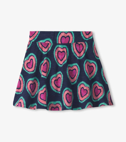 Girls Glowing Hearts Floaty Skort