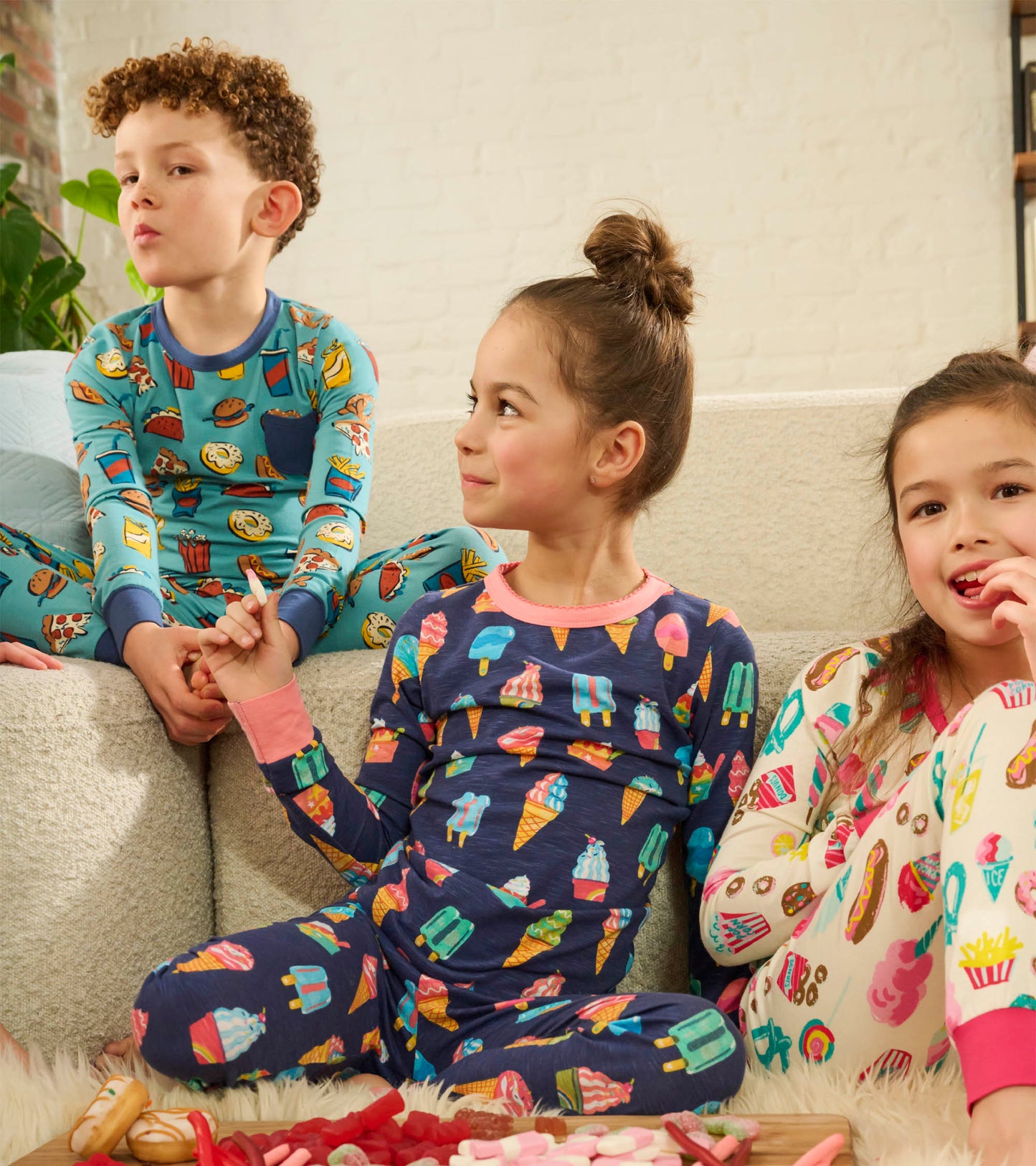 Girls Ice Cream Treats Pajama Set