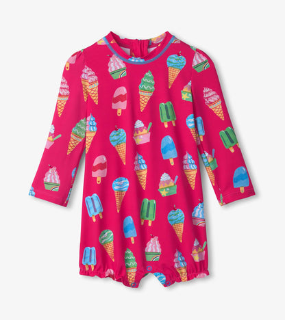 Baby Girls Ice Cream Treats Rashguard Swimsuit