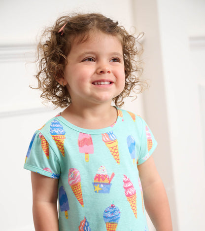 Baby & Toddler Girls Ice Cream Treats Gathered Dress Baby & Toddler Girls Ice Cream Treats Gathered Dress