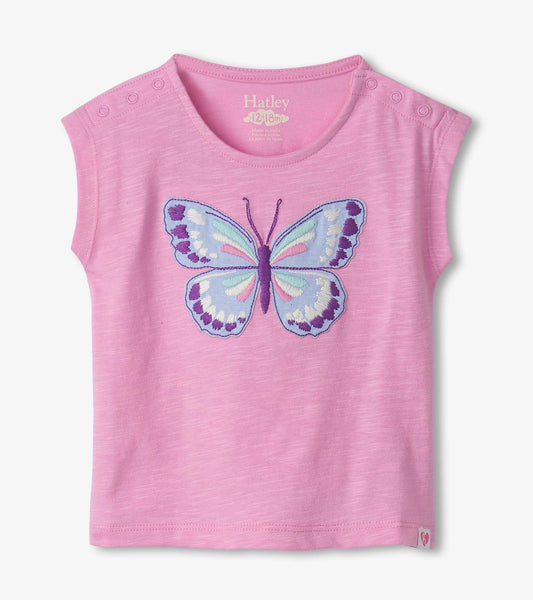 Baby & Toddler Girls Painted Butterfly Snap Button Shirt