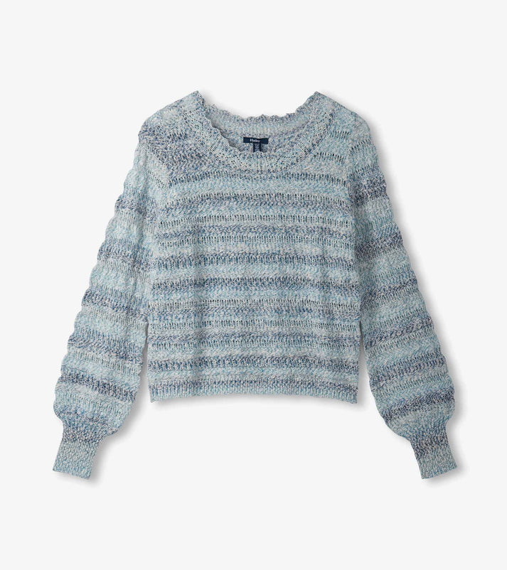 Pointelle Sweater - Wavy Stripes