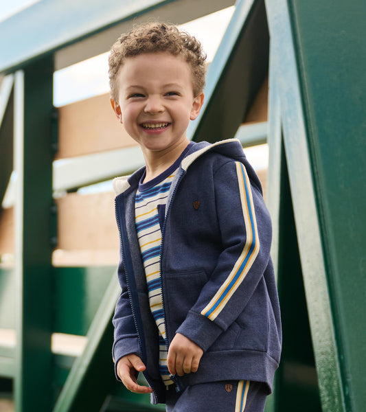 Boys Patriot Blue Zip-Up Hoodie