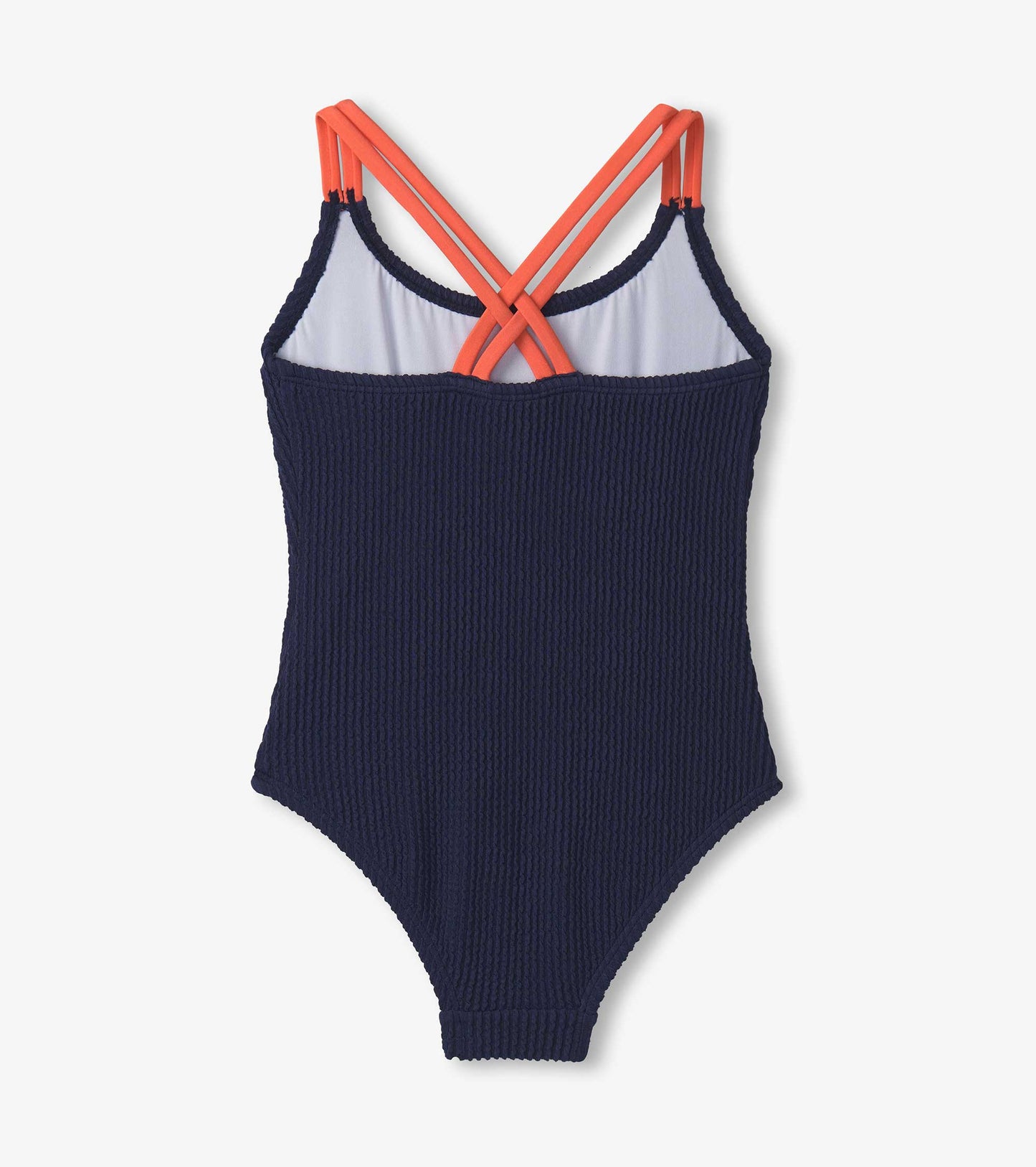 Girls Patriot Blue Cross Strap Swimsuit