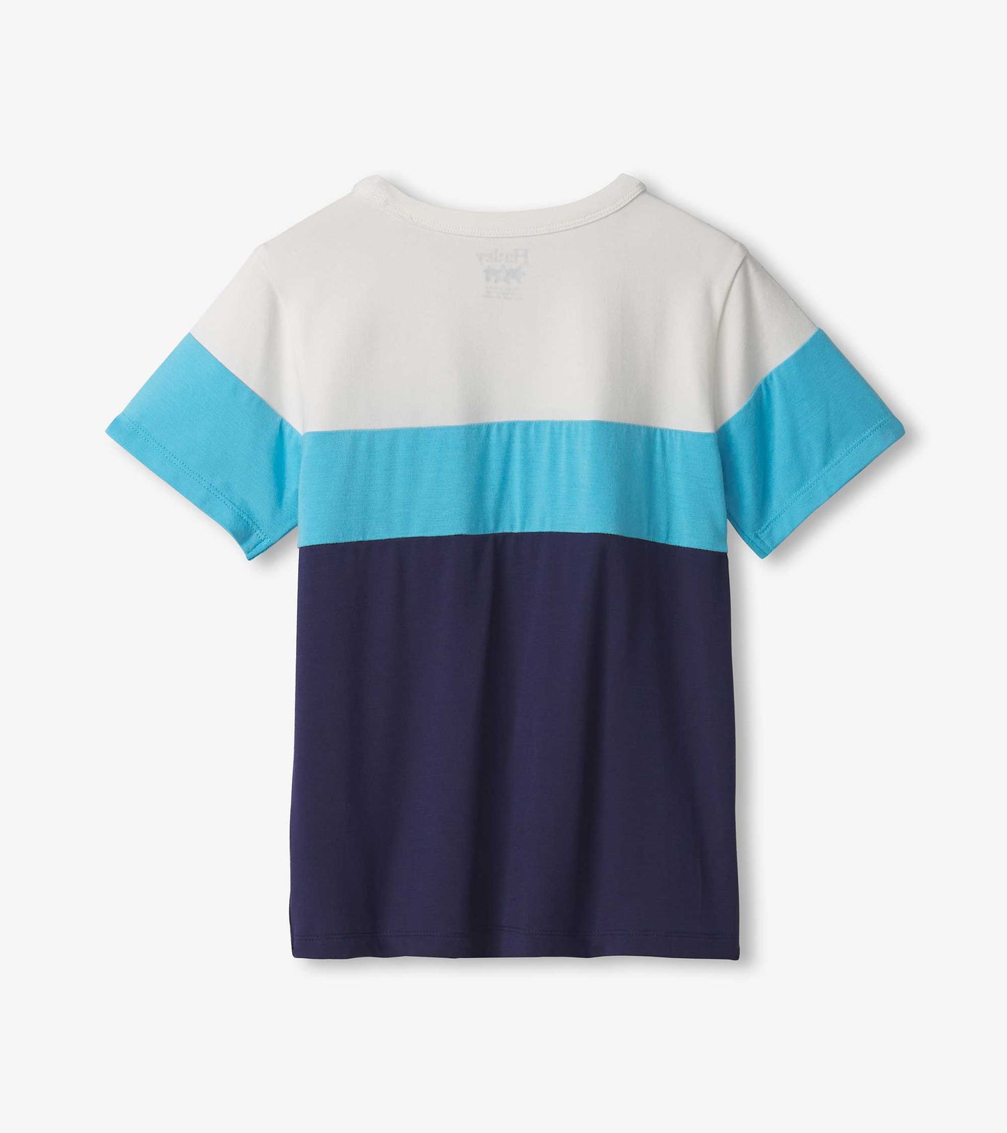 Boys Patriot Blue Color Block Bamboo T-Shirt