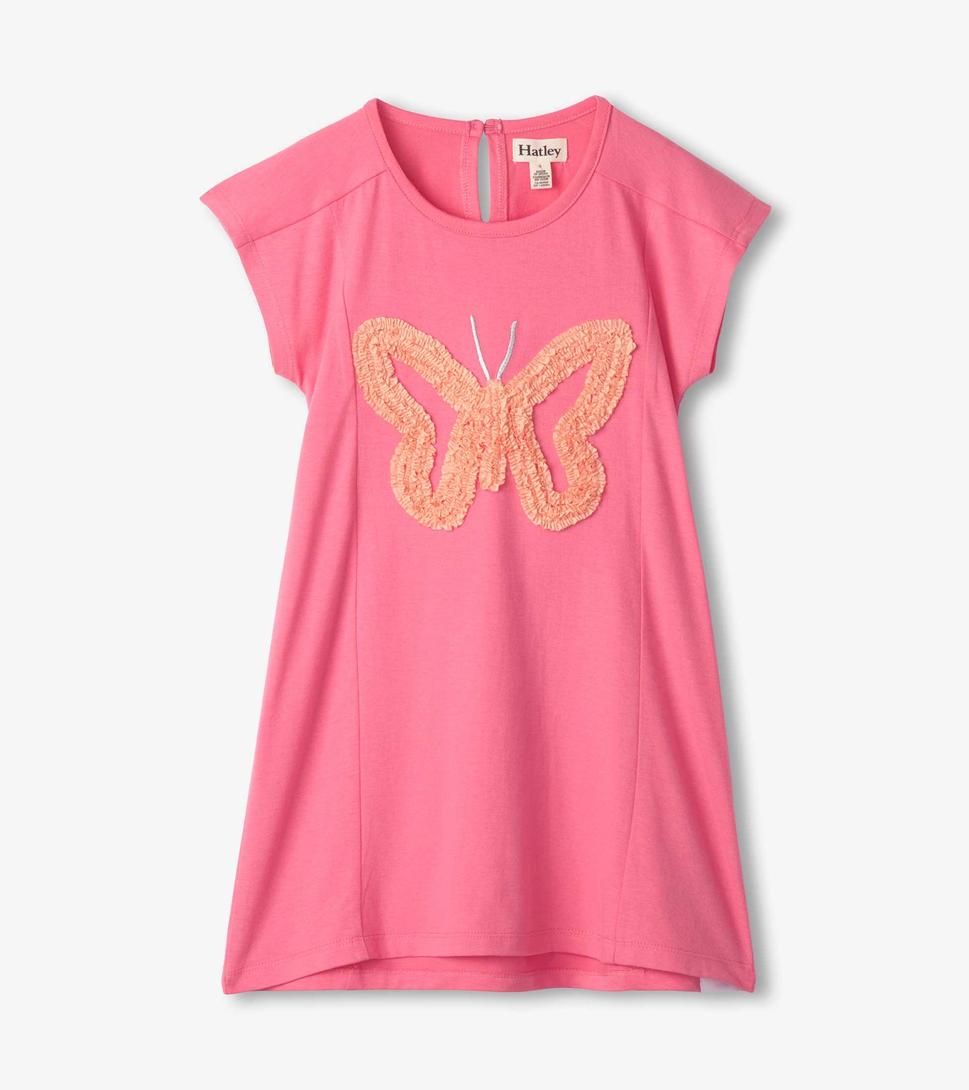 Girls Pink Butterfly A-Line Panel Dress Girls Pink Butterfly A-Line Panel Dress