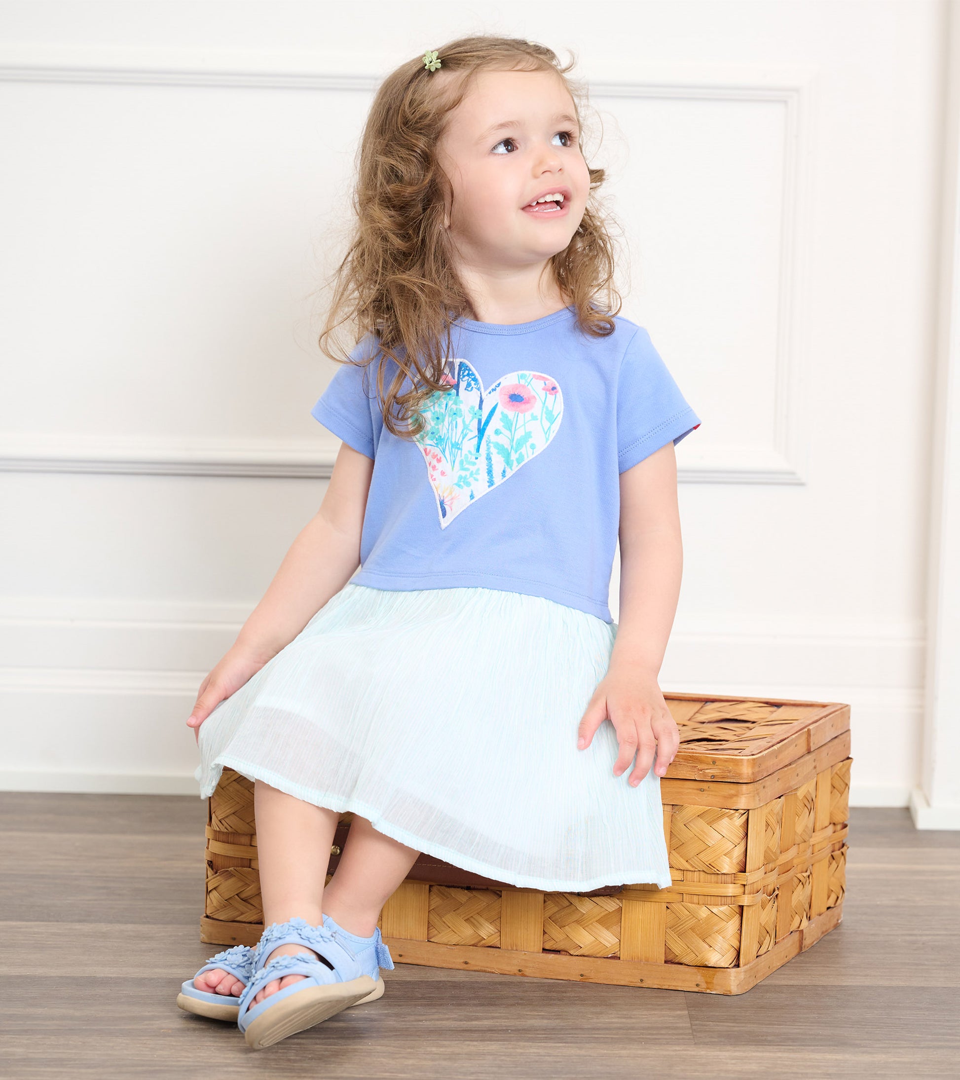 toddler girl short sleeve dress Yura Toddler Girls' Floral Print Short Sleeve Dress