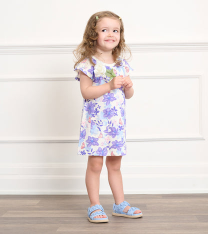 Baby & Toddler Girls Painted Magnolias Easy Raglan Dress