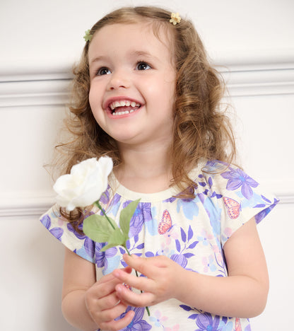 Baby & Toddler Girls Painted Magnolias Easy Raglan Dress