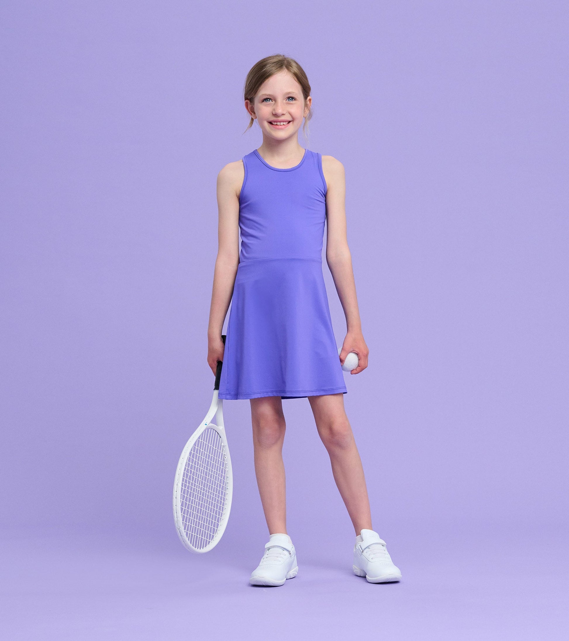 Girls Purple Active A-Line Dress Girls Purple Active A-Line Dress
