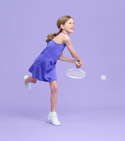 Girls Purple Active A-Line Dress Girls Purple Active A-Line Dress
