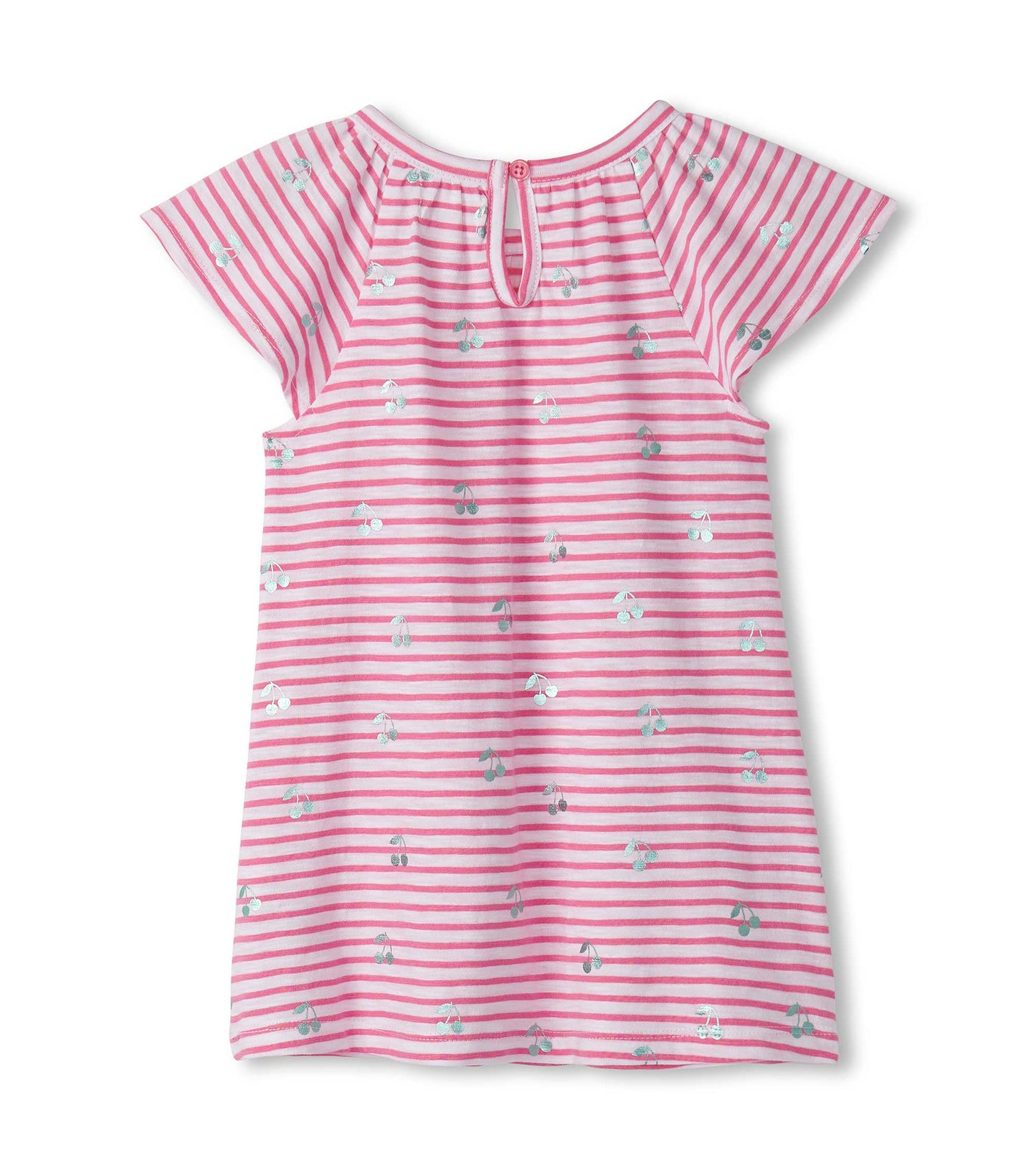 Baby & Toddler Girls Cherry Stripes Easy Raglan Dress