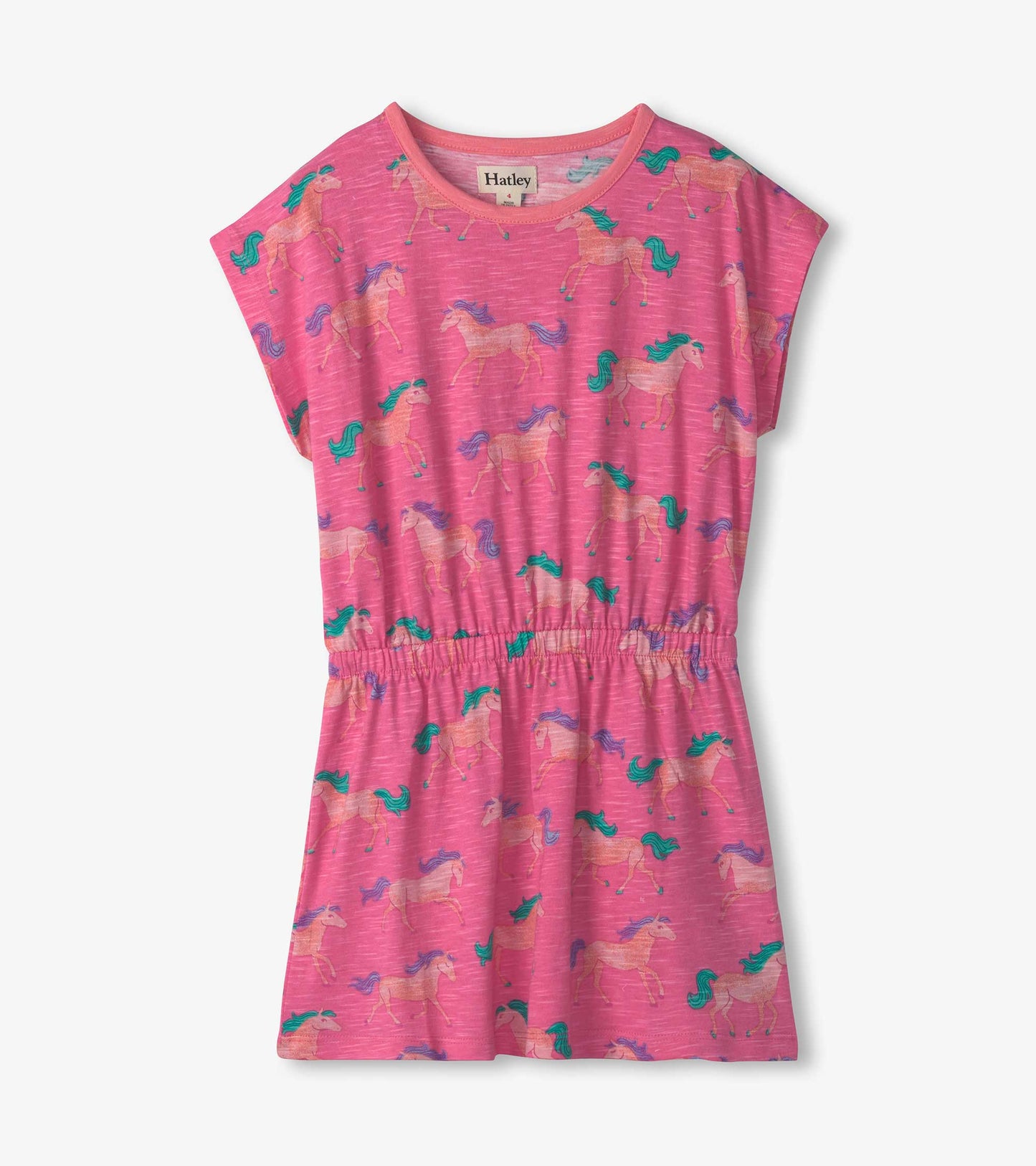 Girls Shimmer Horses Relaxed Dress